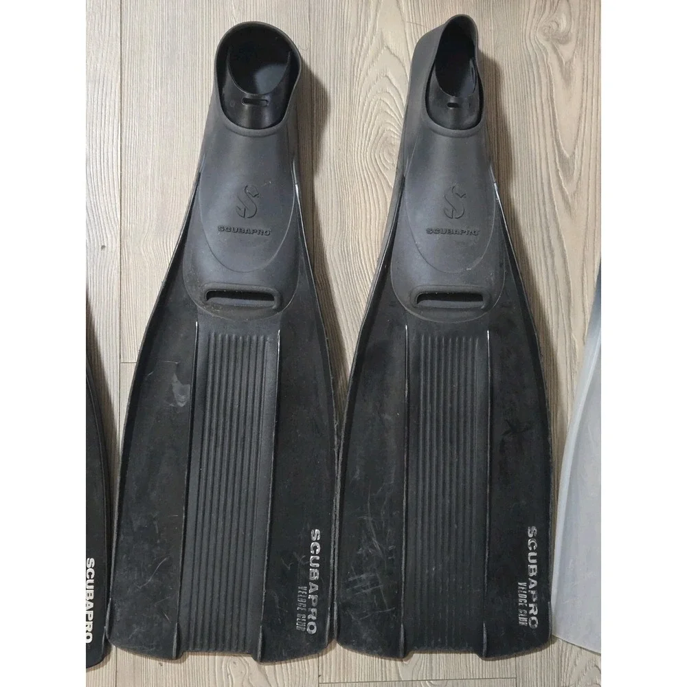 Lot Of‎ 3 Pairs Of Scuba Fins Scubapro XL & S LL Bean XS Scuba Diving Gear